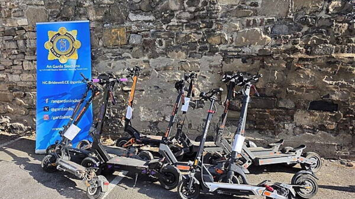 E-scooters and e-bikes seized by gardaí in Dublin