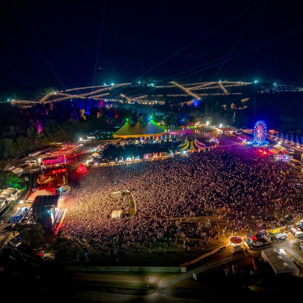 The aerial view of the crowd at All Together Now. Pic: Aaron Cahill The aerial view of the crowd at All Together Now. Pic: Aaron Cahill