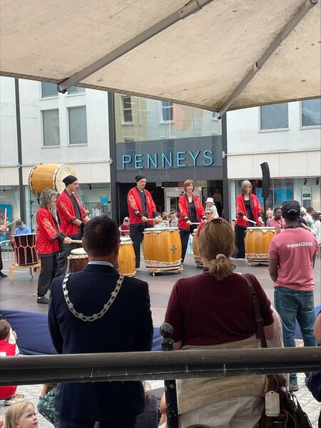 Taiko Drummers perform in John Roberts Square Taiko Drummers perform in John Roberts Square