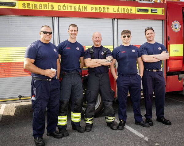 Damien Burns and Crew Waterford City Fire Service, at the Buíon Phort Láirge Playful Communities, Larchville &amp; Lisduggan, held at Waterford Shopping Centre, Lisduggan. Photo: Joe Evans