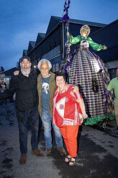 Nick, Mick and Denise, in Spraoi Parade "Howl". Photo: Joe Evans Nick, Mick and Denise, in Spraoi Parade "Howl". Photo: Joe Evans