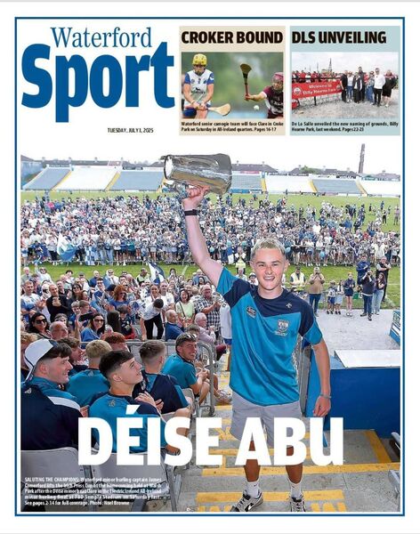 Déise Abú by photographer Noel Browne and Assistant Sports Editor Adrian Flannagan is nominated for Best Use of Photography