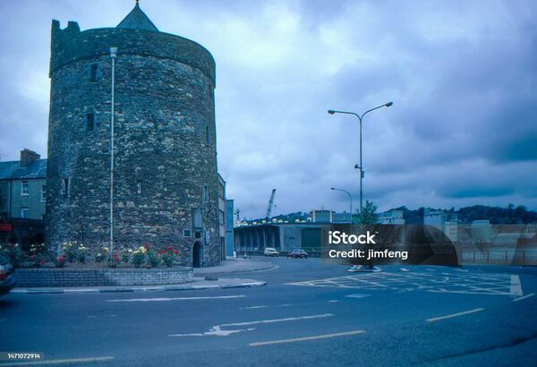 1980s old Positive Film scanned, Reginald's Tower in Waterford city, Ireland. 1980s old Positive Film scanned, Reginald's Tower in Waterford city, Ireland.