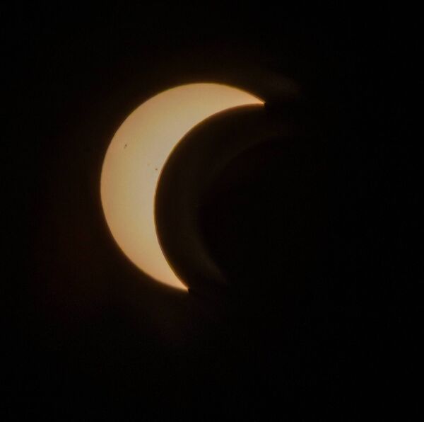 The solar eclipse took place on Wednesday, August 11. Pic: Joe Evan The solar eclipse took place on Wednesday, August 11. Pic: Joe Evan