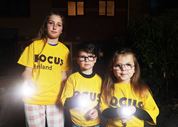 Focus Ireland child support worker, Dearbhla Burke, with charity supporters Maia McAuliffe (11) and siblings Reggie (8) and Sydney (6) Power help launch Shine A Light for Focus Ireland. Image credit: Leah Farrell Photocall Ireland Focus Ireland child support worker, Dearbhla Burke, with charity supporters Maia McAuliffe (11) and siblings Reggie (8) and Sydney (6) Power help launch Shine A Light for Focus Ireland. Image credit: Leah Farrell Photocall Ireland