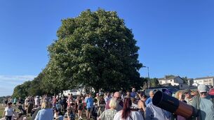 <p>Crowds queue at Cleaboy for to look at the solar eclipse. August 12 2026.</p> <p>Crowds queue at Cleaboy for to look at the solar eclipse. August 12 2026.</p>
