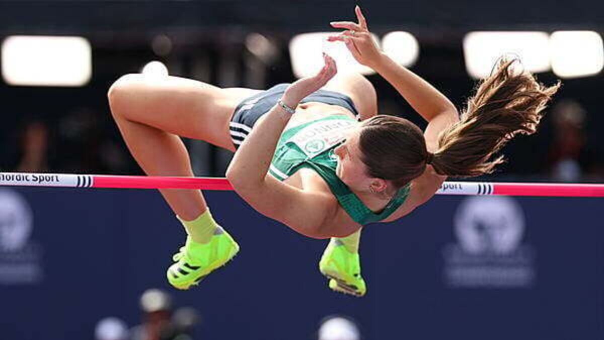 Kate O'Connor holds second place in heptathlon