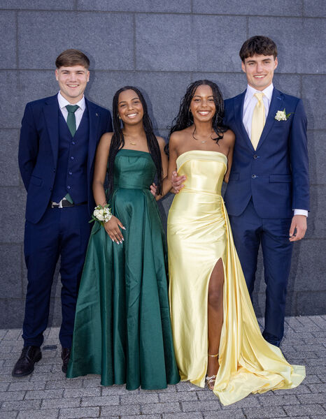 corey Kennedy, Laiani Madze, Aliya Madze and Eamon Clancy, at the Ardscoil na Mara, Debs Ball. Photo: Joe Evans corey Kennedy, Laiani Madze, Aliya Madze and Eamon Clancy, at the Ardscoil na Mara, Debs Ball. Photo: Joe Evans