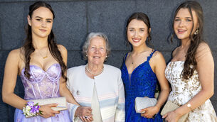 <p> Dolly Moloney with her grand daughters Jane Power, Anni and Rachel Kelly, at the Ardscoil na Mara, Debs Ball. Photo: Joe Evans</p> <p> Dolly Moloney with her grand daughters Jane Power, Anni and Rachel Kelly, at the Ardscoil na Mara, Debs Ball. Photo: Joe Evans</p>