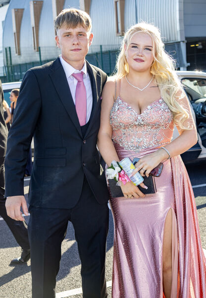  Mati Tomczul and Sophie Marie Keogh Moran, at the Abbey Community College Debs Ball. Photo: Joe Evans