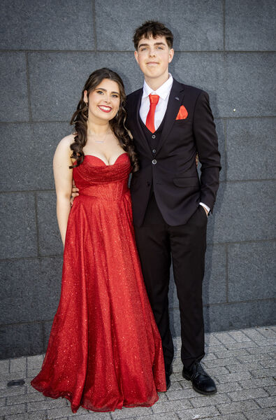  Evie Burke and Luca Maccann, at the Ardscoil na Mara, Debs Ball. Photo: Joe Evans