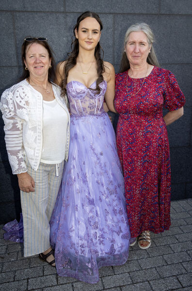 Jane Power with her mother Pricilla and aunt Sarah Kelly, at the Ardscoil na Mara, Debs Ball. Photo: Joe Evans