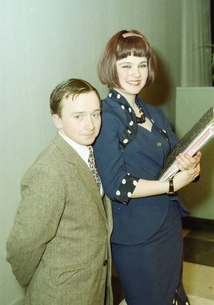 Richie Hayes (Finch) and Ana Rosa De Eizaguirre (Rosemary), principals in the De La Salle Musicals' production of 'How to Succeed In Business Without Really Trying', back in 2000. Richie Hayes (Finch) and Ana Rosa De Eizaguirre (Rosemary), principals in the De La Salle Musicals' production of 'How to Succeed In Business Without Really Trying', back in 2000.