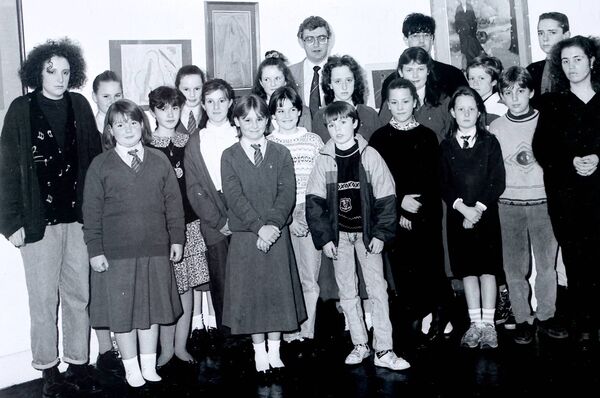 A group of teenagers at the 1990 opening of Waterford Municipal Collection Art, which was held at Garter Lane in conjunction with Bank of Ireland education programme, included were, Jack Stephenson, BOI 