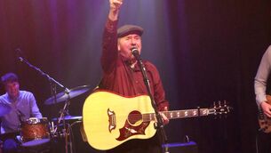 <p>TV icon and musician Alan Fletcher pictured onstage.</p>