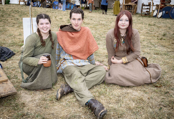 Jenny, Sunny and Stella, take it easy after the battles, at Déise Medieval, Viking Heritage Festival. Photo: Joe Evans Jenny, Sunny and Stella, take it easy after the battles, at Déise Medieval, Viking Heritage Festival. Photo: Joe Evans