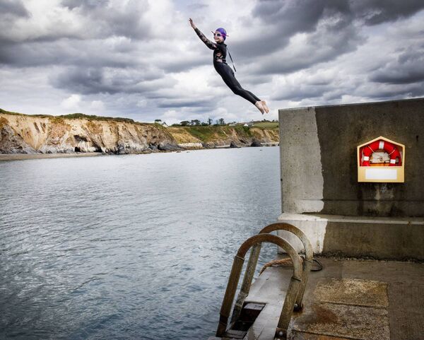High dive at Boatstrand for Water Safety Ireland, summer camp. Photo: Joe Evans High dive at Boatstrand for Water Safety Ireland, summer camp. Photo: Joe Evans