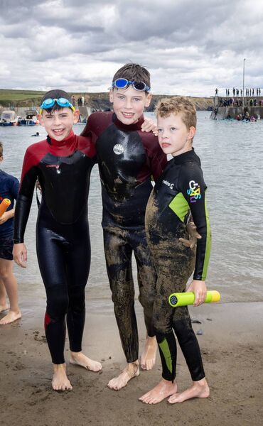 Aaron, Kane and Cillian, at Boatstrand for Water Safety Ireland, summer camp. Photo: Joe Evans Aaron, Kane and Cillian, at Boatstrand for Water Safety Ireland, summer camp. Photo: Joe Evans