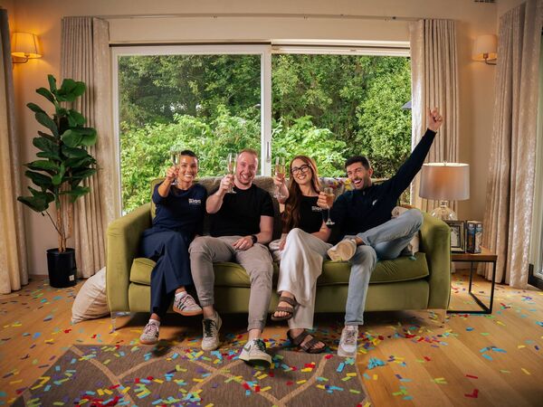 Mark Allen celebrating his new Kerry home with Paul Leonard, Megan O’Regan Byrne and Jenna Lee from the Waterford Blaa Team in Kerry Mark Allen celebrating his new Kerry home with Paul Leonard, Megan O’Regan Byrne and Jenna Lee from the Waterford Blaa Team in Kerry