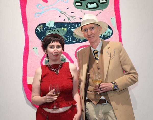 Artist Niamh Coffey and Tony Strickland. Photo: John Power Artist Niamh Coffey and Tony Strickland. Photo: John Power