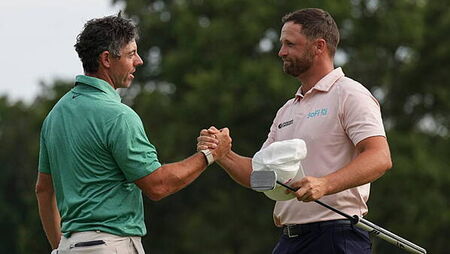 Rory McIlroy fightback falters late on as Wyndham Clark wins BMW Championship