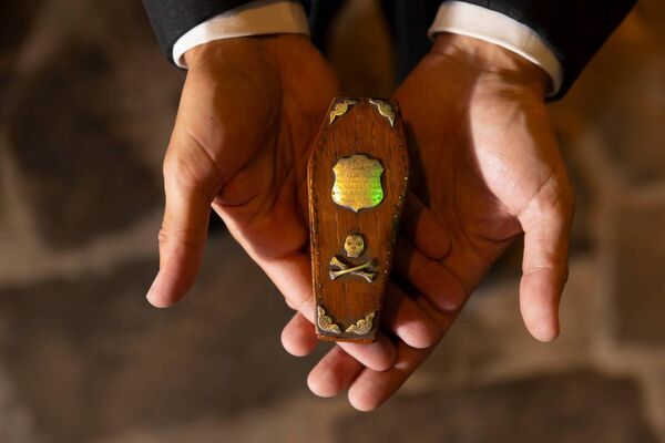 Tiny coffin at the Wake Museum Photograph by Patrick Browne