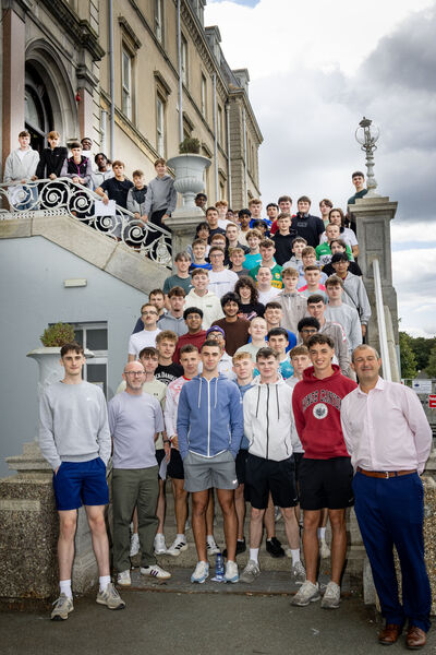 Pictured at De La Salle College, for a Leaving Certificate gathering, included with the students are Principal Tom Bourke and Year Head, Colin Healy. Photo: Joe Evans Pictured at De La Salle College, for a Leaving Certificate gathering, included with the students are Principal Tom Bourke and Year Head, Colin Healy. Photo: Joe Evans