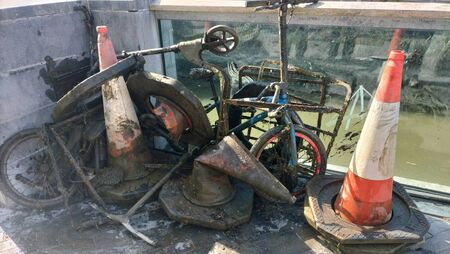 Bikes, trolleys, car batteries and more removed from river
