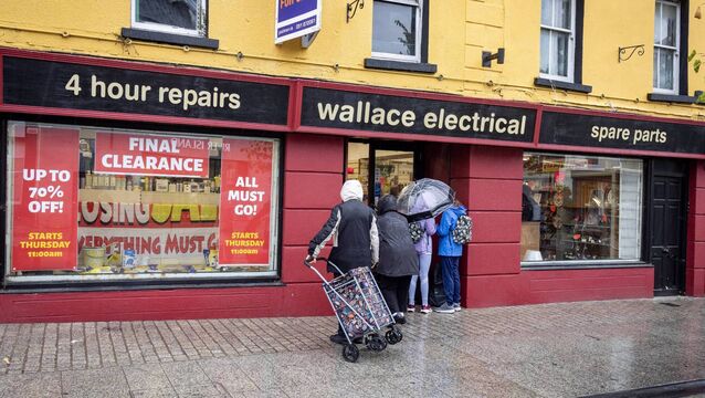 <p>Wallace Electrical as it closed its doors after 45 years of service to waterford. Photo: Joe Evans</p>