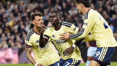 Arsenal edge past Aston Villa thanks to Bukayo Saka winner