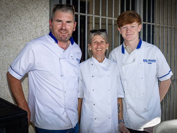 Aidan Murphy, Mary Kavanagh and Fionn Murphy, Billy Murphy Butchers who provided the hot dogs, at the Sacred Heart Family Fun Day. Photo: Joe Evans Aidan Murphy, Mary Kavanagh and Fionn Murphy, Billy Murphy Butchers who provided the hot dogs, at the Sacred Heart Family Fun Day. Photo: Joe Evans