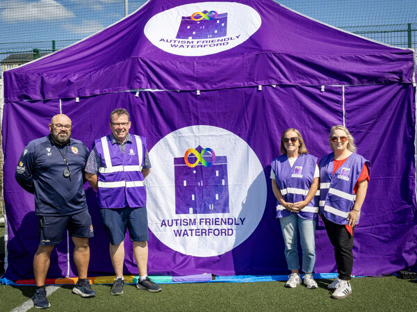 Billy Flynn, Tony O'Neill, Tish Holton and Cllr. Joeann Baily, at the Autism Friendly Waterford stand at the Sacred Heart Family Fun Day. Photo: Joe Evans Billy Flynn, Tony O'Neill, Tish Holton and Cllr. Joeann Baily, at the Autism Friendly Waterford stand at the Sacred Heart Family Fun Day. Photo: Joe Evans