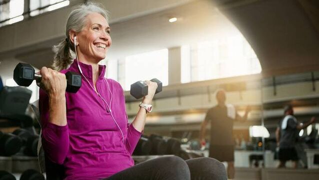 <p>Lifting weights two to three times per week has been found to help improve bone density and muscle mass. Stock image.</p>