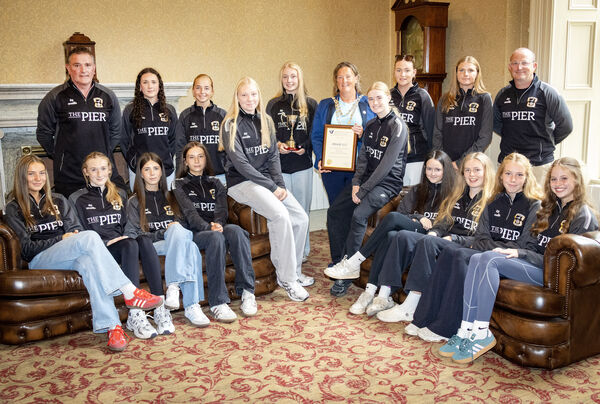  A mayor reception by Metropolitan Mayor Cllr Lola O'Sullivan, to honour Tramore A.F.C. Tramore AFC who are FAI Women's Under 17 Cup champions after a historic win at Munster FA Turners Cross Stadium. Tramore AFC completed a superb run to national success as they claimed the FAI Women’s Under-17 Cup with a 4-2 victory over Carrigaline United at Munster FA Turner’s Cross.