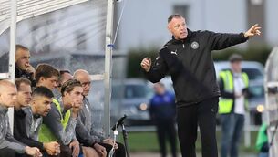<p>Waterford FC manager Graham Coughlan discussing tactics with his bench during the game against Sligo Rovers.</p> <p>Waterford FC manager Graham Coughlan discussing tactics with his bench during the game against Sligo Rovers.</p>
