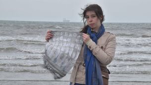<p>Camille O'Connell with her 'Cleite' piece, a handwoven silk and steel garment created as part of her children of Lir inspired fashion textile collection</p> <p>Camille O'Connell with her 'Cleite' piece, a handwoven silk and steel garment created as part of her children of Lir inspired fashion textile collection</p>