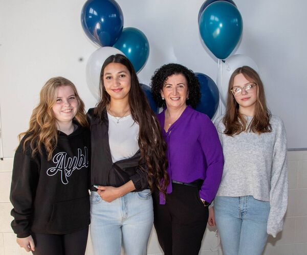 Attending were Jody Morrissey, Giti Abdul Hadi and Suzanna Szopinski with Deputy Principal Ms. Denton. Photo: John Power Attending were Jody Morrissey, Giti Abdul Hadi and Suzanna Szopinski with Deputy Principal Ms. Denton. Photo: John Power