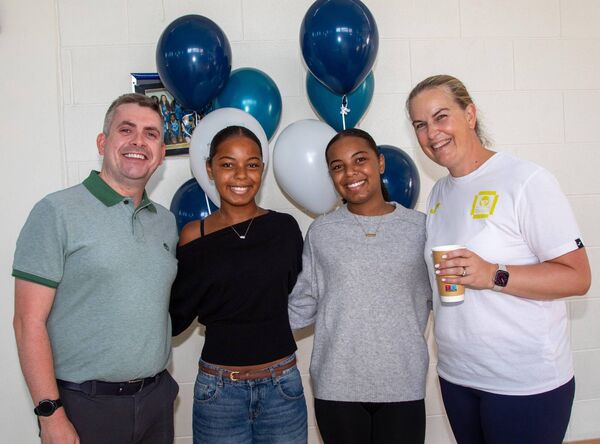 Attending were Eliyah and Leilani Mabze with Mr. Hayes and Ms. Campbell. Photo: John Power Attending were Eliyah and Leilani Mabze with Mr. Hayes and Ms. Campbell. Photo: John Power