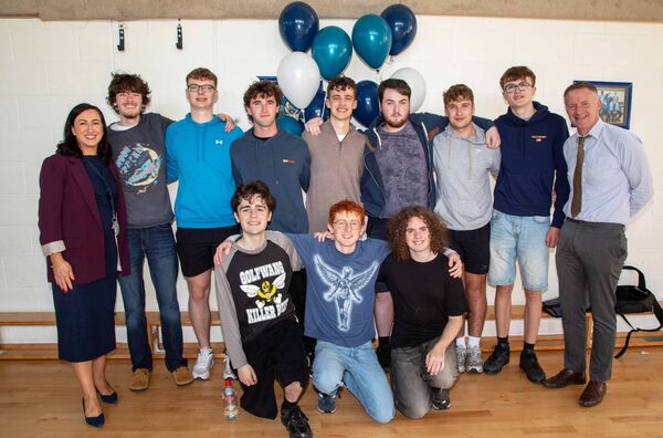 Attending were Issac Quinn, James Ellickson, Padraig Lonergan, Ben Walsh, Tommy Griffin, Ruairí O' Byrne, Zac Ridgard, David Twomey, Ben Dineen and Daniel O'Connell. Included are Ms. Power, Dep. Principal and Mr. Cahill, Dep. Principal. Photo: John Power Attending were Issac Quinn, James Ellickson, Padraig Lonergan, Ben Walsh, Tommy Griffin, Ruairí O' Byrne, Zac Ridgard, David Twomey, Ben Dineen and Daniel O'Connell. Included are Ms. Power, Dep. Principal and Mr. Cahill, Dep. Principal. Photo: John Power