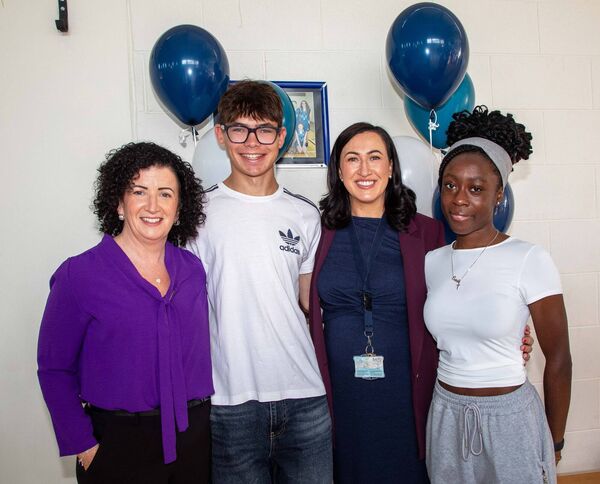 Attending were Rian Dalton and Eniola Odunaike with Deputy Principals Ms. Denton and Ms. Power. Photo: John Power Attending were Rian Dalton and Eniola Odunaike with Deputy Principals Ms. Denton and Ms. Power. Photo: John Power