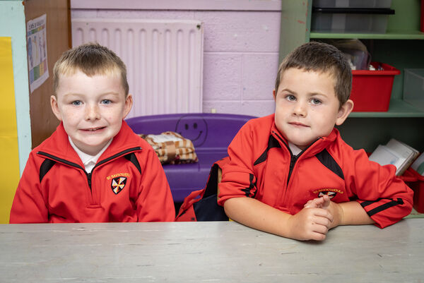 Theo and Daniel, who started school at St. Saviour's. Photo: Joe Evans Theo and Daniel, who started school at St. Saviour's. Photo: Joe Evans
