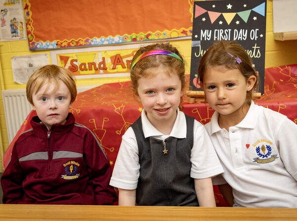  Edward, Melissa and Azalea, who started school at Butlerstown. Photo: Joe Evans