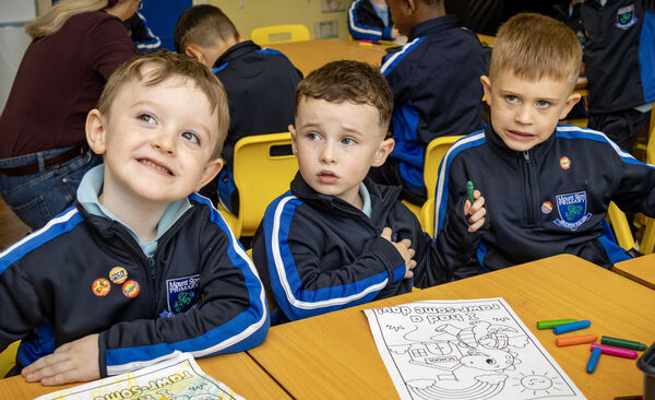 Billy, Ollie and Teddy, who started school at Mount Sion. Photo: Joe Evans Billy, Ollie and Teddy, who started school at Mount Sion. Photo: Joe Evans
