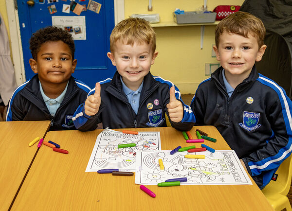 Daniel, Daire and Jayce, who started school at Mount Sion. Photo: Joe Evans Daniel, Daire and Jayce, who started school at Mount Sion. Photo: Joe Evans