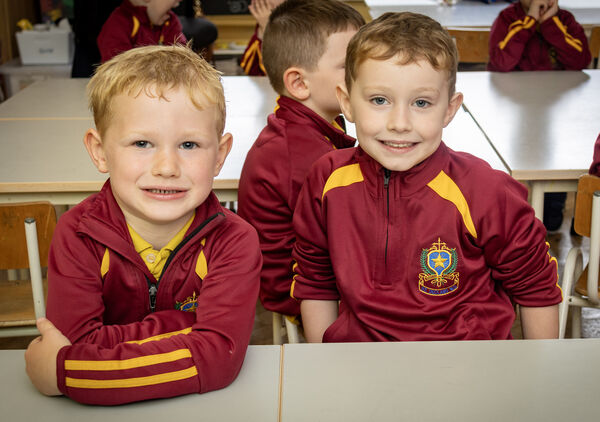  Jim and Jax who started school at St. Declan's. Photo: Joe Evans