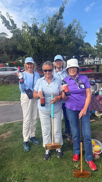 Second Place – SECC Dunmore East Light Blue – back Mary Hegarty, Dave Curren, front Maire Roche &amp; Mary Galvin