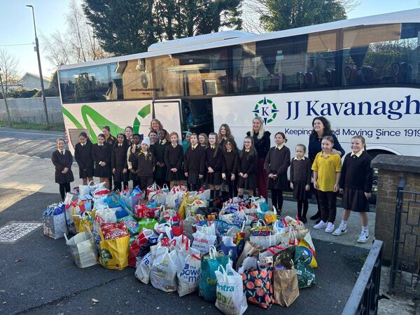 One of many Fill a Bus donations the food bank received last year. One of many Fill a Bus donations the food bank received last year.