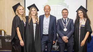 <p>Lora Smite, Kayla King and Katelyn Long, who graduated from WCFE in Animal Science and Grooming, receiving their certificates from Tutor Fabin Flood and Mayor of Waterford City & County Cllr Liam Brazil. Photo: Joe Evans</p> <p>Lora Smite, Kayla King and Katelyn Long, who graduated from WCFE in Animal Science and Grooming, receiving their certificates from Tutor Fabin Flood and Mayor of Waterford City & County Cllr Liam Brazil. Photo: Joe Evans</p>