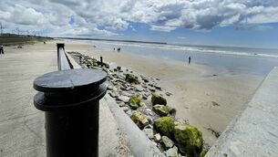 <p>The map identifies a mix of high and very high exposure points along Tramore Strand</p> <p>The map identifies a mix of high and very high exposure points along Tramore Strand</p>