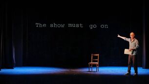 <p>Peter Hanley in his play 'What are you afraid of?' which was performed at Theatre Royal by Rough Magic in association with Kilkenny Arts Festival.</p>